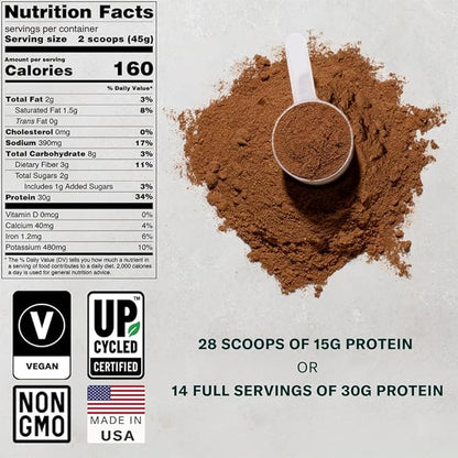FYTA Vegan Protein Powder - Plant Based Protein Powder with Better Taste & Texture Than Whey Protein - 30g Non-GMO & Dairy Free Protein Powder Vegan - Protein Powder for Women & Men - Cafe Latte 630g