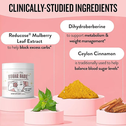 Legendairy Milk Sugar Babe - Combat Cravings & Manage Appetite - Metabolism Support - Carb Management - Dihydroberberine Supplement - 60 Capsules, 1 Month Supply