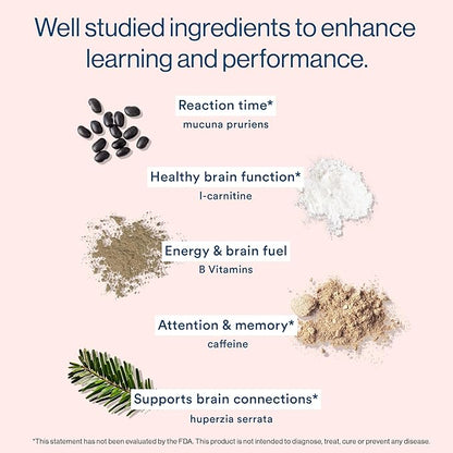 More Labs Liquid Focus, Nootropic Smart Drink with Powerful Antioxidants & Adaptogenic Herbs for Energy and Concentration, 150mg Caffeine (Pack of 24)