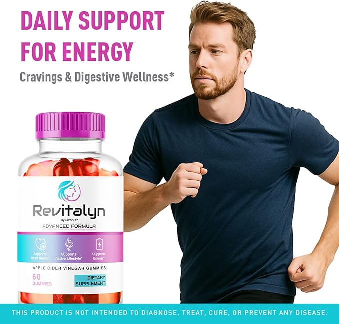 (2 Pack) Revitalyn Gummies - Revitalyn Apple Cider Vinegar Daily Formula for Skin Health, RevitalynAppleCider Gummy Premium Support Healthy All Natural Advanced Formula, 120 Gummies for 2 Months