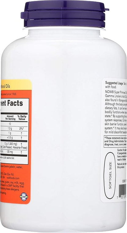 NOW FOODS Super Primrose 1300mg Sg, 120 CT