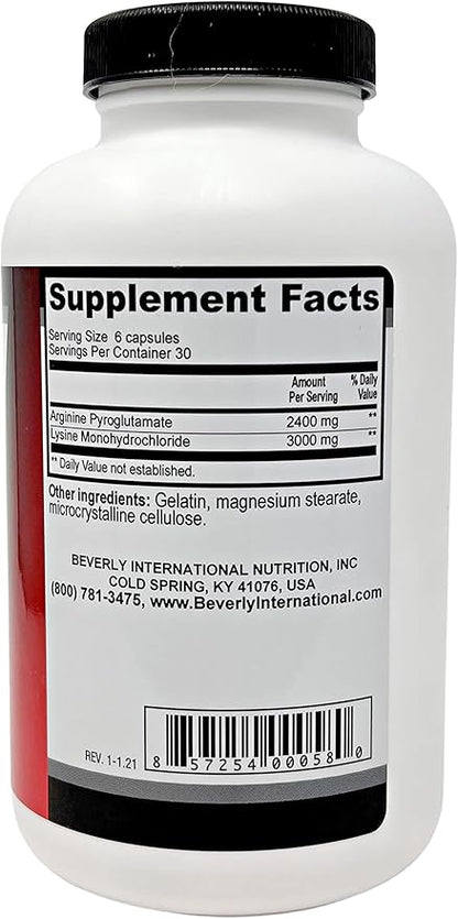 Beverly International GH Factor, 180 Capsules. Arginine and Lysine Supplement, Amino Acid Formula. Revitalize Your Physique.