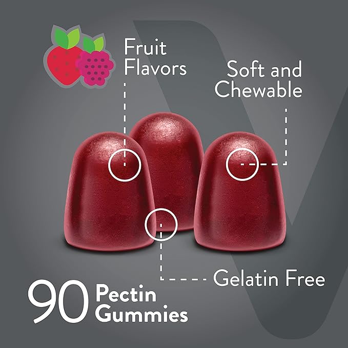 Viteey Prebiotic Fiber Gummies for Adults, 7g - Gut Health & Digestive Soluble Fiber Supplement Gummies - Zero Sugar Added, Vegan, Gluten-Free - 90 Count