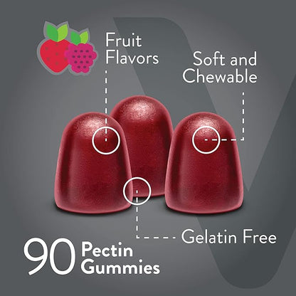 Viteey Prebiotic Fiber Gummies for Adults, 7g - Gut Health & Digestive Soluble Fiber Supplement Gummies - Zero Sugar Added, Vegan, Gluten-Free - 90 Count