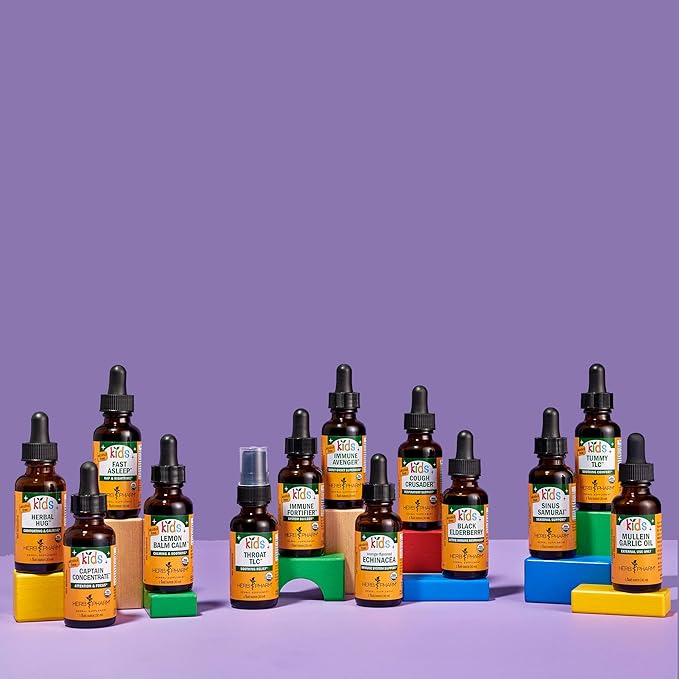 Herb Pharm Kids Certified- Alcohol-Free Sinus Samurai Liquid Herbal Formula, Organic, 1 Fl Oz
