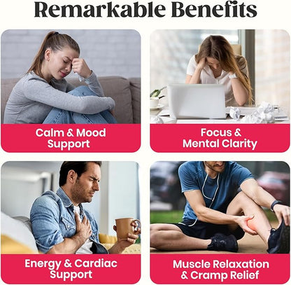 60 Day Supply Magnesium Glycinate 400mg Gummies with Ashwagandha, L-Theanine, CoQ10, Vitamin D3 & B6, Sugar Free Magnesium Gummies for Adults & Kids, Stress Relief, Sleep & Calm, Vegan, Gluten Free
