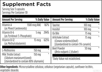 Designs for Health LV-GB Complex - Liver Detox Supplements for Gallbladder Support with Milk Thistle, Artichoke, Vitamins + Ox Bile - Supports Bile Flow + Toxin Elimination (90 Capsules)