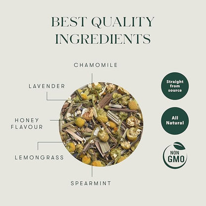 Luxmi Estates Chamomile Honey Loose Leaf Tea 50g/1.76oz (25 Cups) for Relaxation & Calm | Caffeine Free