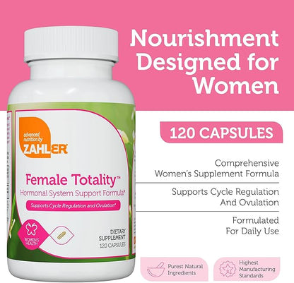 Zahler Female Totality, Fertility Supplements for Women, Fertility Prenatal Vitamins, Certified Kosher, 120 Capsules