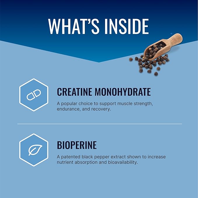 Approved Science Creatine Monohydrate Powder – with BioPerine – Supports Strength, Lean Muscle & Recovery – 5 g Per Serving – Unflavored Creatine Powder – Non-GMO, Vegan – 120 Servings (Pack of 2)