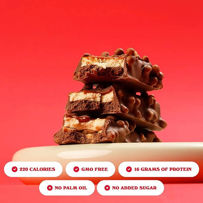 Barebells Soft Protein Bars Marshmallow Peanut Road – 24 Bars Total (2 Packs of 12) – High Protein Snacks with 16g of Protein, Fluffy Chocolate Nutritional Treat, No Added Sugar, Breakfast Bars