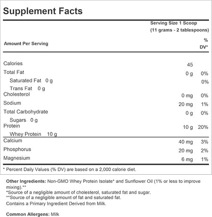 ANDREW LESSMAN Ultimate Whey Protein Isolate 30 Servings - Supports Workout Recovery and Lean Muscle Non-GMO, No Added Flavors, Fat-Free, Sugar and Sweetener-Free, Certified Kosher. No Additives