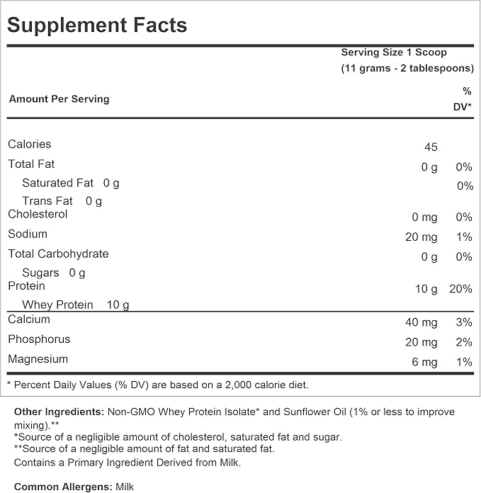 ANDREW LESSMAN Ultimate Whey Protein Isolate 60 Servings - Supports Workout Recovery and Lean Muscle Non-GMO, No Added Flavors, Fat-Free, Sugar and Sweetener-Free, Certified Kosher. No Additives