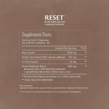 Reset Detox Duo – AM + PM Weight Loss Support Bundle | Supports Metabolism, Appetite Control, Digestion, & Overnight Detox | 90 Capsules | 30-Day Supply | Vegan, Gluten-Free, Cruelty-Free