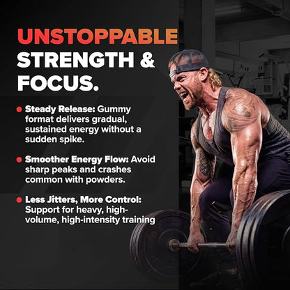 Bounce Pro Beast Mode Pre Workout Gummies with Caffeine, Beta-Alanine & L-Tyrosine for Energy, Focus & Training Intensity (30 Count (Pack of 1), Fruit Punch)