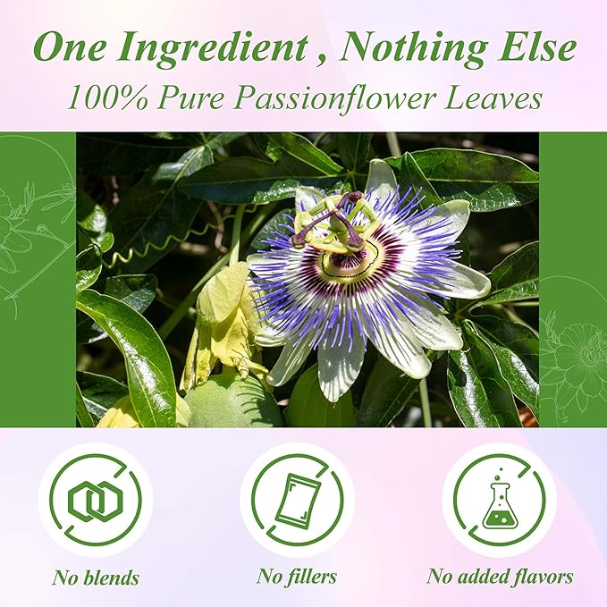 WT WEETEE Passionflower Tea Bags 100 Count | Caffeine-Free Herbal Tea | Rich Herbal Flavor & Smooth Taste | Te De Pasiflora