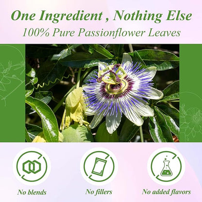 WT WEETEE Passionflower Tea Bags 100 Count | Caffeine-Free Herbal Tea | Rich Herbal Flavor & Smooth Taste | Te De Pasiflora