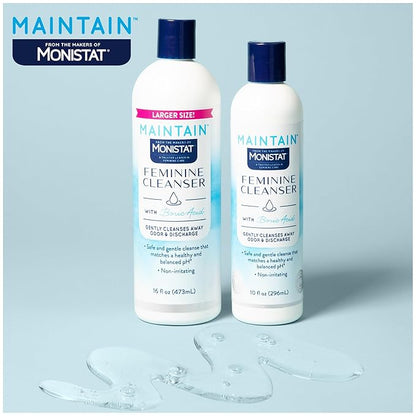 Monistat Boric Acid Feminine Wash, Fragrance-Free Intimate Wash for Women with Gentle pH-Balanced Formula, 10 Fl Oz