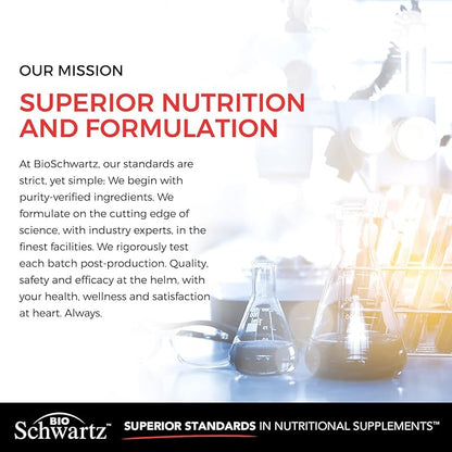BioSchwartz Glutathione Supplement 500mg - Liver Detox with Quercetin, Vitamin C, Milk Thistle, Alpha Lipoic Acid - Immune Support Pill - Enhanced Immunity Defense Health Formula - 60 Capsules