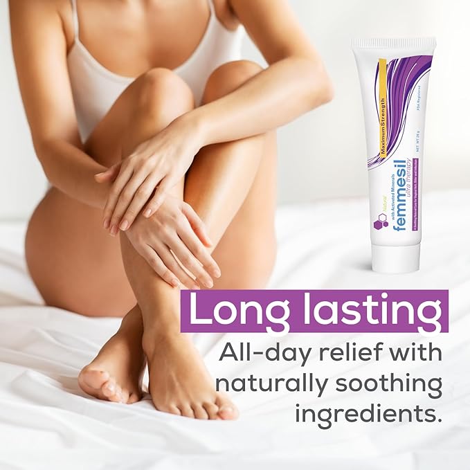 Femmesil Yeast Infection Ointment MAX Strength, Vaginal Yeast Infection Treatment with Clotrimazole for Women Feminine Care, Natural Antifungal Cream to Relieve Vaginal Itch & Irritation (28g)