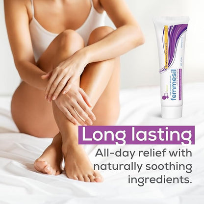 Femmesil Yeast Infection Ointment MAX Strength, Vaginal Yeast Infection Treatment with Clotrimazole for Women Feminine Care, Natural Antifungal Cream to Relieve Vaginal Itch & Irritation (28g)