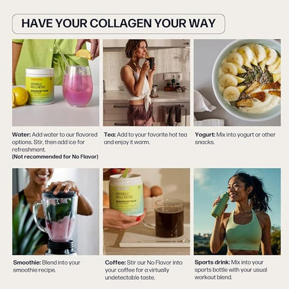Sparkle Wellness VERISOL Bioactive Hydrolyzed Collagen Peptides | Collagen Powder with Vitamin C & Hyaluronic Acid for Hair, Skin, and Nail Health | Skin Boost Plus (Mixed Berry) [30-Serves]