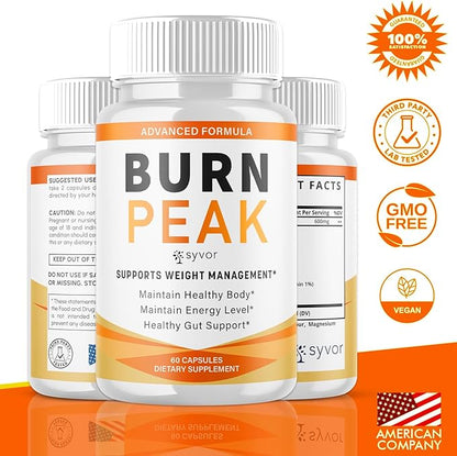 (3 Pack) Burn Peak Capsules, Official Burnpeak Pink Salt Pills with All Natural Ingredients, Advanced BurnPeak Health Supplement with Premium Vitamins for Active Lifestyle Support (180 Capsules)