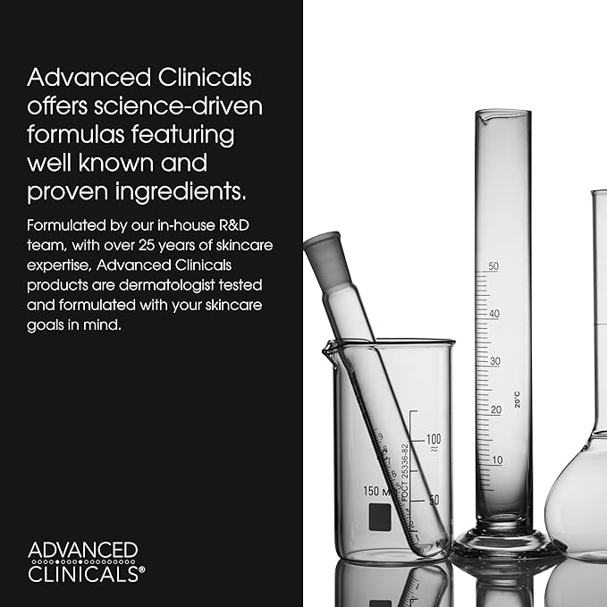 Advanced Clinicals Collagen Serum For Face | Visible Anti Aging Collagen Peptide Serum + Hyaluronic Acid Moisturizer Improves Look Of Wrinkles, Dry Skin, & Fine Lines, No added Fragrance, 2-Pack