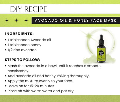 Earth N Pure Avocado Oil Cold Pressed, Natural and Therapeutic Grade for Hair and Skin - 30 ml