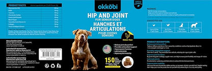 Glucosamine HCL & Hip and Joint Chews for Dogs - 150 pcs - Advanced Hip and Joint Support for Senior Dogs - with MSM & Green Lipped Mussel - Chicken