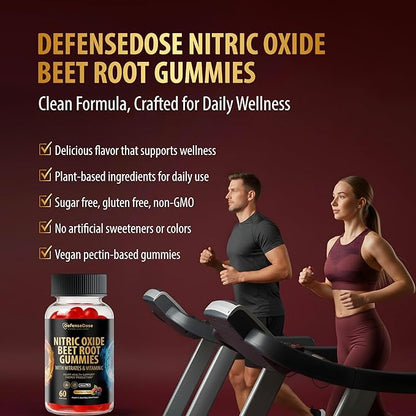 Beet Root Gummies - Advanced Nitric Oxide Blood Pressure & Heart Soft Chews Support Supplement - Men Women Natural Chewable Beets for Cardiovascular Health & Energy - Sugar-Free Vegan