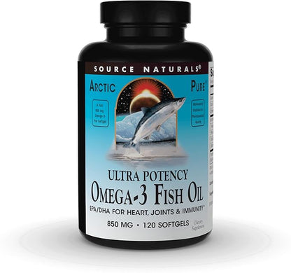 Source Naturals ArcticPure Ultra Potency 850 mg Omega-3 Fish Oil - 120 Softgels