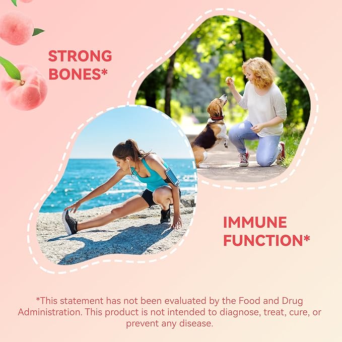 Vitamin D3 K2 Gummies for Adults - Vitamin D3 5000IU + K2 (MK-7) 200mcg, with Calcium Citrate, Magnesium Citrate, Omega-3 for Bone, Muscle, Teeth Immune - 60 Gummies