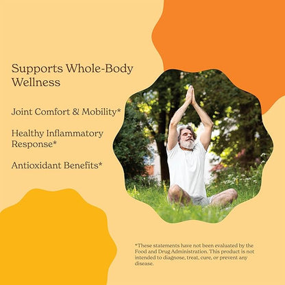 Premium 5-in-1 1100mg Turmeric Curcumin with Black Pepper for Maximized Bioavailability, Plus Boswellia & White Willow. USDA Organic Joint Support, Made in the USA and 3rd Party Tested. 90 Ct.