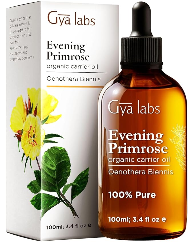 Gya Labs Rosehip Oil for Face (30ml) & Evening Primrose Oil for Face (100ml) Set - Aromatherapy Grade Essential Oils Set