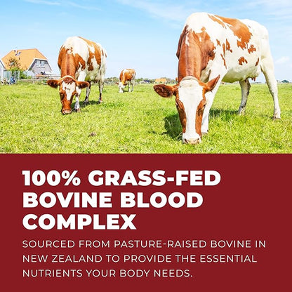 Left Coast Performance Grass Fed Bovine Blood and Beef Liver Supplement –100% Grass Fed, New Zealand Pasture Raised Beef Organs - Natural Blood Builder, Non GMO, Freeze Dried –180 Capsules