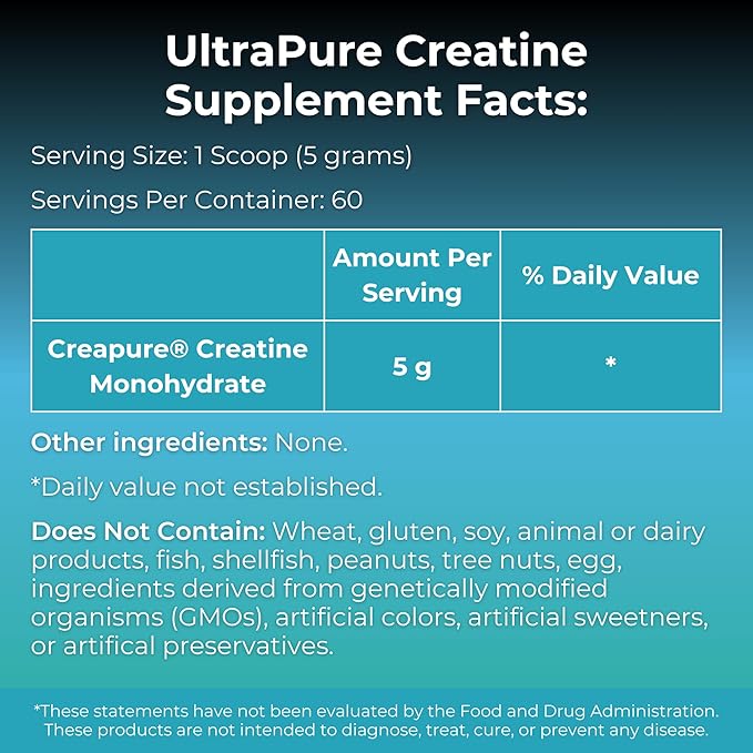 MYOXCIENCE Creapure® Creatine Monohydrate | Supports Strength & Muscle Mass, Cognition and Lean Body Mass | Unflavored 60 Servings