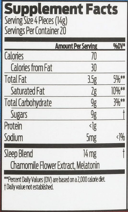 Good Day Chocolate Melatonin for Adults [ 80 Count ] - Fair Trade Non-GMO Chocolate with Chamomile and Melatonin 1 mg - Adult Melatonin, Adult Natural Sleep Aid Supplement