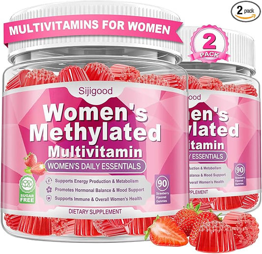 180 Count | Methylated Multivitamin Gummies for Women – Womens Multivitamin Gummies with B Complex, Minerals, CoQ10, Myo-Inositol for Energy, Hormone Balance & Immune Support Sugar Free