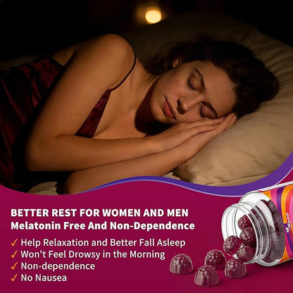 2 Packs-Magnesium Complex Gummies for Women Men，16 in 1 Calm Magnesium Gummy with Glycinate Citrate Malate Taurate - Ashwagandha, L-Theanine, D3&Zinc for Relaxation, Sleep, Muscle&Heart Support, Berry