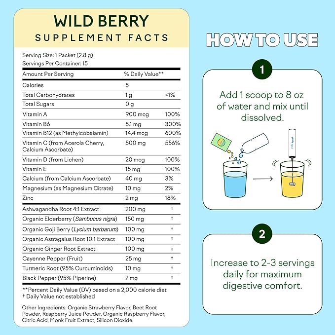 Feel Goods Immunity Icon, Vitamin C Immune Support Powder Packets - 500mg Vitamin C, Elderberry, Ginger, Turmeric & Key Vitamins for Daily Immune Health - Sugar-Free & Caffeine-Free Drink Mix Packets