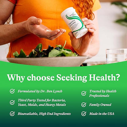 Seeking Health Digestive Enzymes- Enzymes for Protein, carbohydrates, fats, Lactose, and starches to Support Healthy Digestion- 60 Capsules