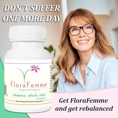 pH Vaginal Probiotics Suppository - Supports pH Balance of Yeast & Bacteria for Feminine Freshness. Supports Restoration of Healthy Vaginal Flora & Vaginal Odor Management