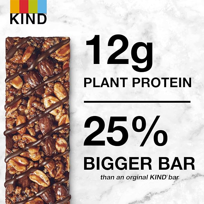 KIND Protein Bars, Dark Chocolate Nut, Healthy Snacks, Gluten Free, 12g Protein, 12 Count (Pack of 2)