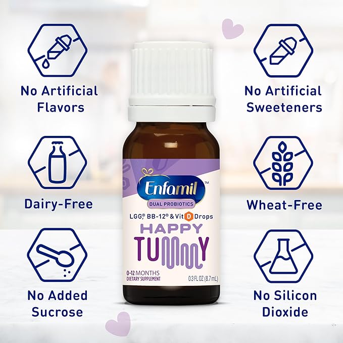 Enfamil Breastfed Infant Probiotics & Vitamin D Dual Probiotics, 8.7mL (Pack of 2)