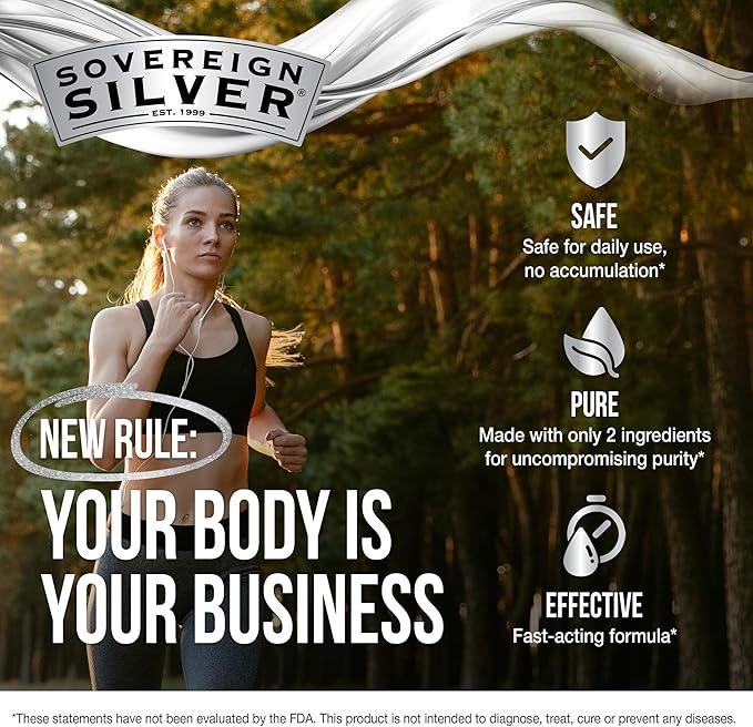 Sovereign Silver Immune Support - Colloidal Silver, Bio-Active Silver Hydrosol, 10 ppm, Liquid Dropper, 2 Fl Oz, (59 mL)