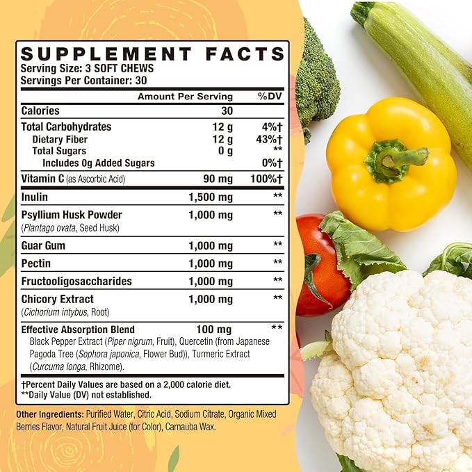 12g Fiber Gummies & Colon Gentle Cleanse - 720 Soft Chews 0 Sugar Fiber Gummies for Adults, 50 B Probiotics, Psyllium Husk & Senna - Colon Detox Cleanse for Gut Health, Regularity & Bloating Relief
