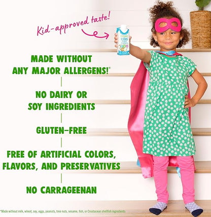 Orgain Organic Kids Nutritional Vegan Protein Shake, Vanilla - Healthy Kids Snacks, 8g Plant Protein, 3g Fiber, 23 Vitamins & Minerals, No Dairy & Soy, Non-GMO, 8 Fl Oz (12 Pack) Package May Vary