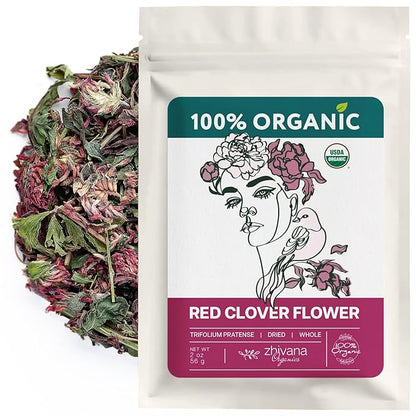 Super Value Pack 5 LB - Organic Red Clover Herb & Flowers Cut and Sifted – Edible Grade for Herbal Tea Blends