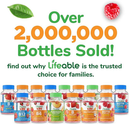Lifeable Vitamin C Gummies for Adults | 750mg | Great Tasting Orange Flavor VIT C | Vegan Non GMO Vitamin C Chewable | for Immune Support | 90 Gummies